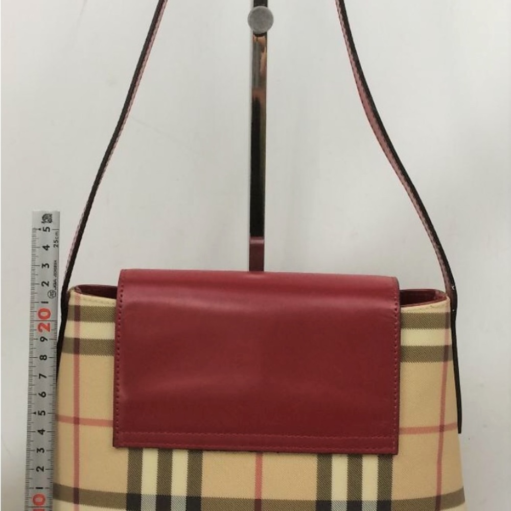 Burberry Red and Tan Checkered Women's Bag - Picture 2 of 16